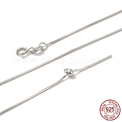Anlaufgeschützte rhodinierte 925-Ketten-Halsketten aus Sterlingsilber&nbsp;STER-F039-15P