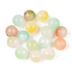 Perle di vetro di giada finta dipinte a spruzzo&nbsp;GLAA-L046-8mm-03C