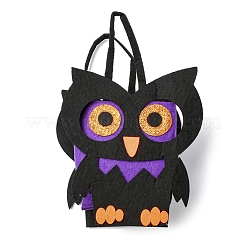 Halloween-Süßigkeitstüten aus Eulenfilz mit Griffen&nbsp;HAWE-K001-01C