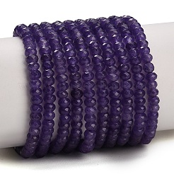 Gefärbt natürlichen weißen Jade Perlen Stränge&nbsp;GG-CBAF9EE-A01-3x4mm