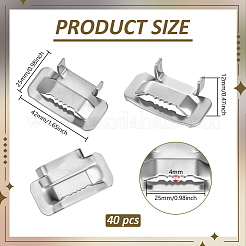 Schnalle aus Edelstahl 304&nbsp;FIND-WH0817-052P