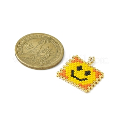 Perles de rocailles à motif de métier à tisser japonais Miyuki faites à la main&nbsp;PALLOY-MZ00122-01