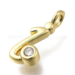 Pendentifs avec zircon cubiques à micro-pavés en laiton&nbsp;KK-B132-12G-I