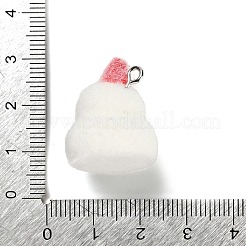 Pendentifs de Noël en résine opaque floquée&nbsp;LS-RESI-C064-01E