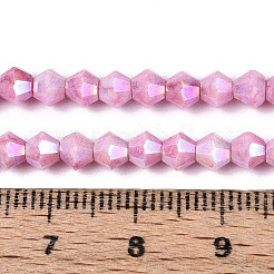 Fili di perle di vetro bicono galvanizzate anti-ossidazione&nbsp;X-EGLA-T021-4mm-16-04