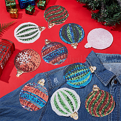 10 Stück Pailletten-Stickereien in 5 Stilen zum Aufbügeln/Aufnähen.&nbsp;DIY-FG0006-10