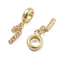 Colgante micropavé cubic zirconia de latón&nbsp;KK-Q006-60G