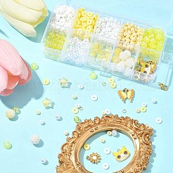 Kit di gioielli con braccialetti rotondi in acrilico e perle di vetro fai da te&nbsp;DIY-FS0006-29E