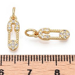 Breloques en laiton avec zircone cubique de micro pave&nbsp;ZIRC-F132-06G