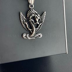 Vintage Punk 304 Edelstahl Drachen Anhänger Halsketten für Männer&nbsp;NN6351