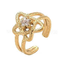 Manschettenringe aus Edelstahl 304 mit Zirkonia-Pavé&nbsp;SA-CBAFEB5-06A-G