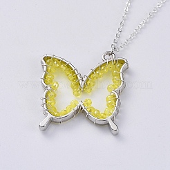 Boucles d'oreilles en verre et pendentif collier ensembles de bijoux&nbsp;SJEW-JS01076-05