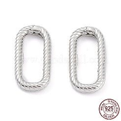 Anelli a molla in argento sterling placcati in rodio anti-ossidazione 925&nbsp;STER-K173-18P