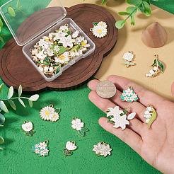 Colgantes de esmalte de aleación 32pcs 16 estilos&nbsp;ENAM-TA0004-10