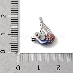 Messing micro pave Zirkonia Emaille Anhänger&nbsp;KK-L262-11P