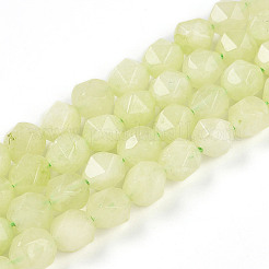Gefärbt natürlichen weißen Jade Perlen Stränge&nbsp;G-T139-8mm-46K