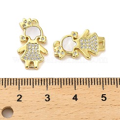 Breloques de connecteur princesse en laiton&nbsp;X-KK-K365-15A-G