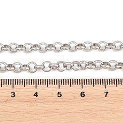 5 mm Rolo-Ketten aus Edelstahl 304 für Damen und Herren&nbsp;NJEW-H093-07B-P