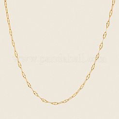 Collane con catena a maglie testurizzate in acciaio inossidabile 304 da 3.8 mm per donna&nbsp;QN7514-1