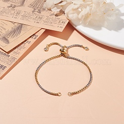 304 catene a scatola in acciaio inox bracciale scorrevole creazione&nbsp;AJEW-JB01118-01