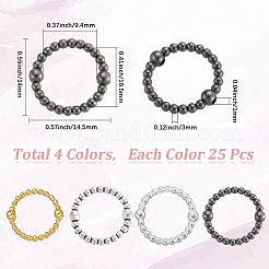 100 cadre de perles en alliage 4 couleurs&nbsp;FIND-SC0017-82