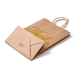 Timbro dorato grazie borse regalo in carta stampata&nbsp;ABAG-Q055-03A