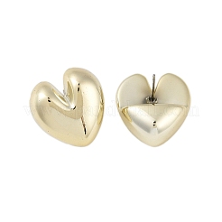 Pendientes de plástico con forma de corazón CCB para mujer&nbsp;EJEW-Q382-05G