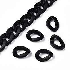 Anelli di collegamento in acrilico verniciato a spruzzo opaco&nbsp;OACR-S021-19B-C01