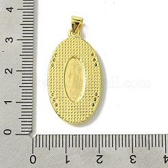 Ciondoli in vero ottone placcato oro 18k con micro pavé di zirconi chiari&nbsp;KK-H472-36E-G
