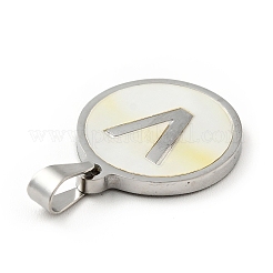 Acciaio inossidabile 304 con pendenti in conchiglia bianca&nbsp;STAS-G268-01V-P