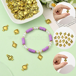 72 pièces 4 styles pendentifs en alliage de style tibétain&nbsp;FIND-SC0019-40AG