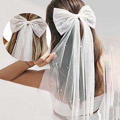 Bowkont-Brautschleier aus Polyester&nbsp;AJEW-WH20067-066P