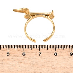 Offene Manschettenringe aus Edelstahl 304 für Damen&nbsp;RJEW-Z134-01G-01