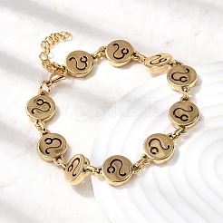 12 bracelet à maillons en acier inoxydable 304 Constellations&nbsp;BJEW-I239-01G-12