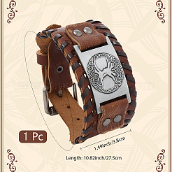 1 Stück geflochtene Armbänder aus Kunstleder&nbsp;BJEW-CL0001-08