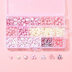 DIY Herz Buchstaben Perlen Zubehör Set&nbsp;DIY-FS0009-98