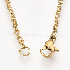 201 collares colgantes de acero inoxidable&nbsp;NJEW-T009-JN104-2-40
