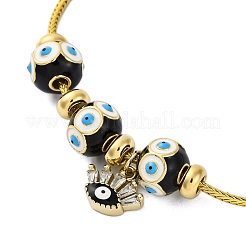 I braccialetti europei in ottone&nbsp;BJEW-C080-01G-02