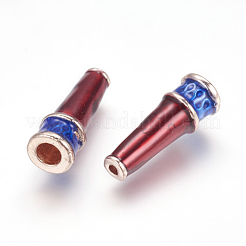 Stile tibetano perline in lega di smalto&nbsp;PALLOY-P144-05
