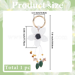 Portachiavi in pelle e lega&nbsp;HJEW-WH20022-04A-01