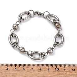 Anlaufgeschützte 304 Edelstahl-Rundgliederkettenarmbänder&nbsp;BJEW-I293-01P
