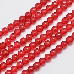 Chapelets de perles en jade de malaisie naturelle et teinte&nbsp;X-G-A146-6mm-A02