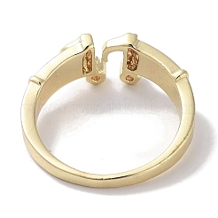 Micro cuivres ouvrent zircone cubique anneaux de manchette&nbsp;RJEW-G310-10G