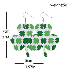 Ohrringe aus Kunstleder zum St. Patrick's Day&nbsp;FS-WG4E1C6-01