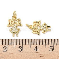 Ottone micro spianare pendenti zirconi&nbsp;KK-L243-12G-01