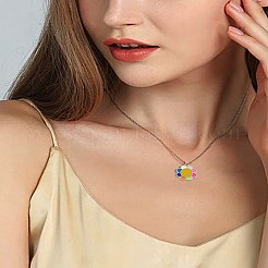 30pcs 5 pendentifs en alliage de couleurs&nbsp;ENAM-LP0002-17