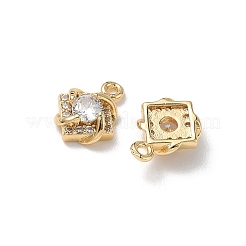 Breloques en laiton zircon cubique transparent&nbsp;KK-P355-20G