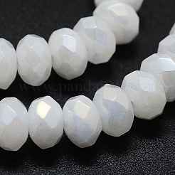 Galvanisierte natürliche weiße Jadekornstränge&nbsp;G-G750-04-5x8mm