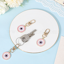 3 pendentif décoratif en alliage émaillé contre le mauvais œil&nbsp;HJEW-CP00036
