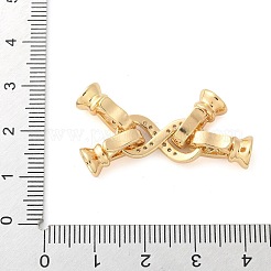 Messing Micro Pave klare Zirkonia Falte über Verschlüsse&nbsp;KK-L289-008G
